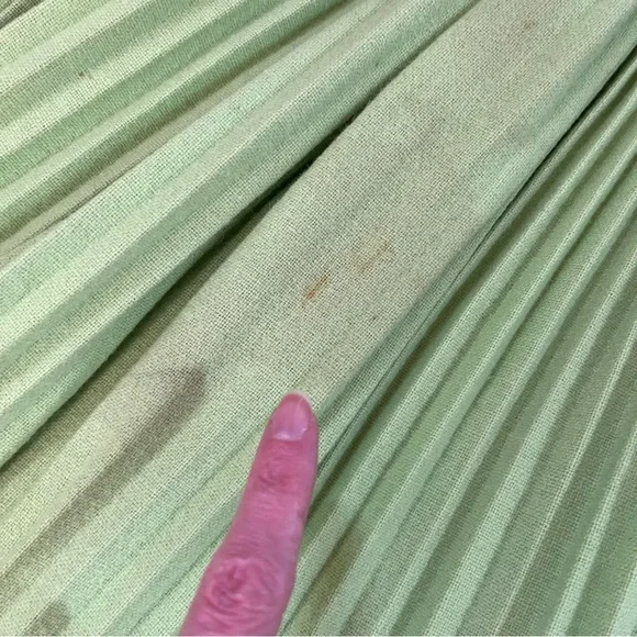 Vintage 1940 50 Retro Ski Aprés Wool Pom Pom tie neck Cardigan Pleated Skirt set - Picture 13 of 17